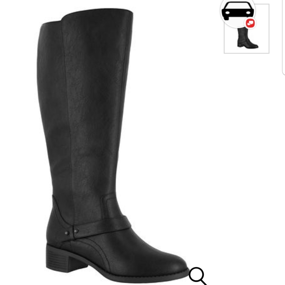 NWT! Black Tall Boots w/side Tab